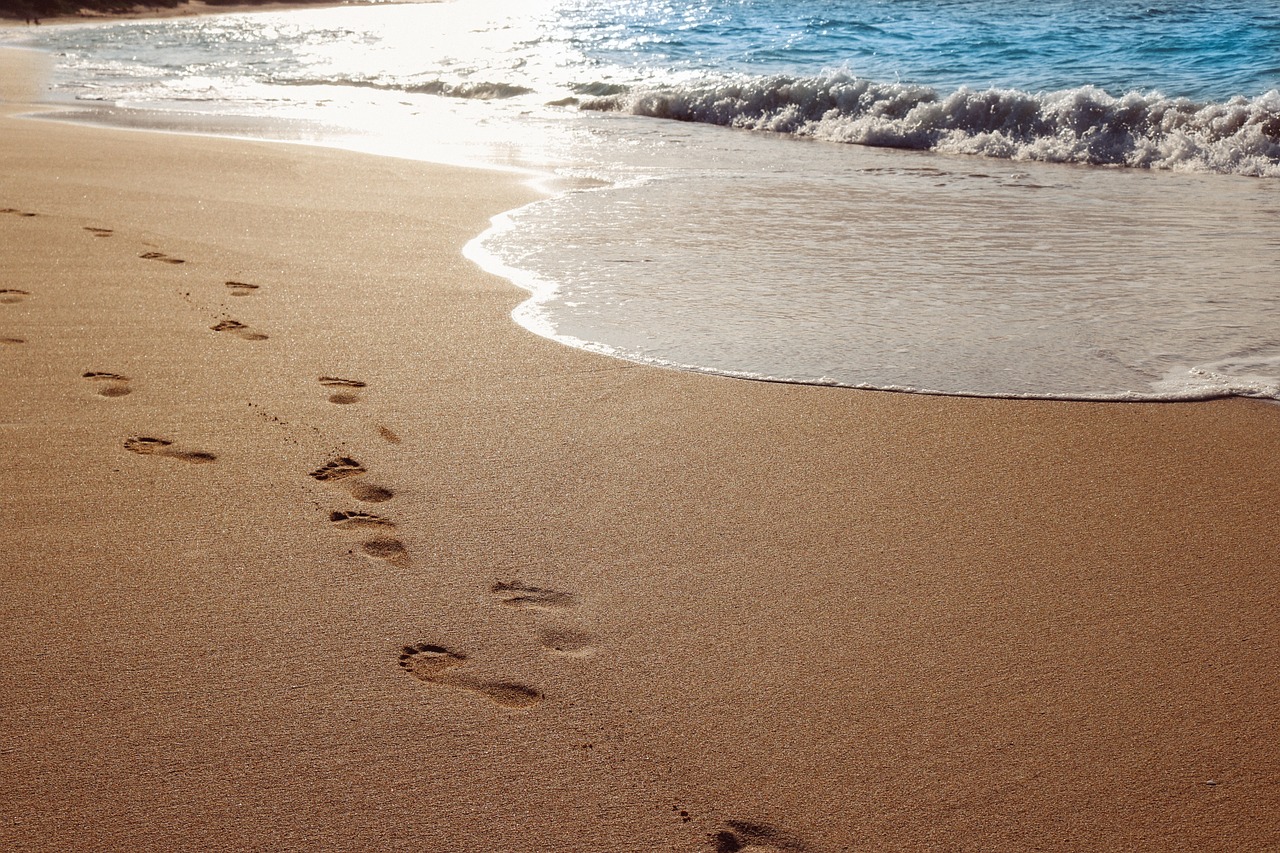 Footsteps in the sand